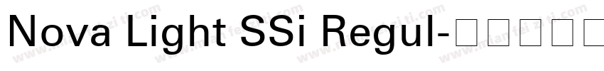 Nova Light SSi Regul字体转换